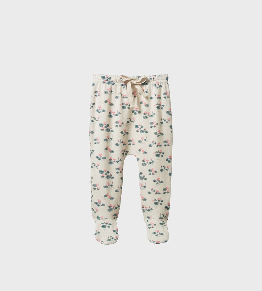 Nature Baby I Footed Rompers I Waterlilies Print