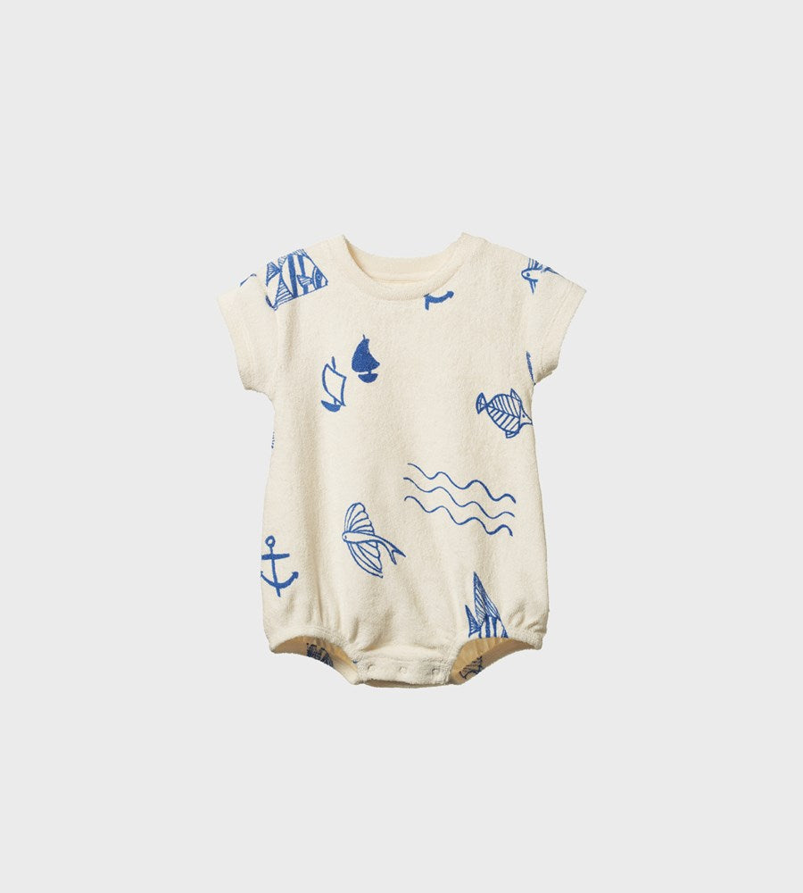 Nature Baby I Juno Romper Terry I Atlantic Print Terry