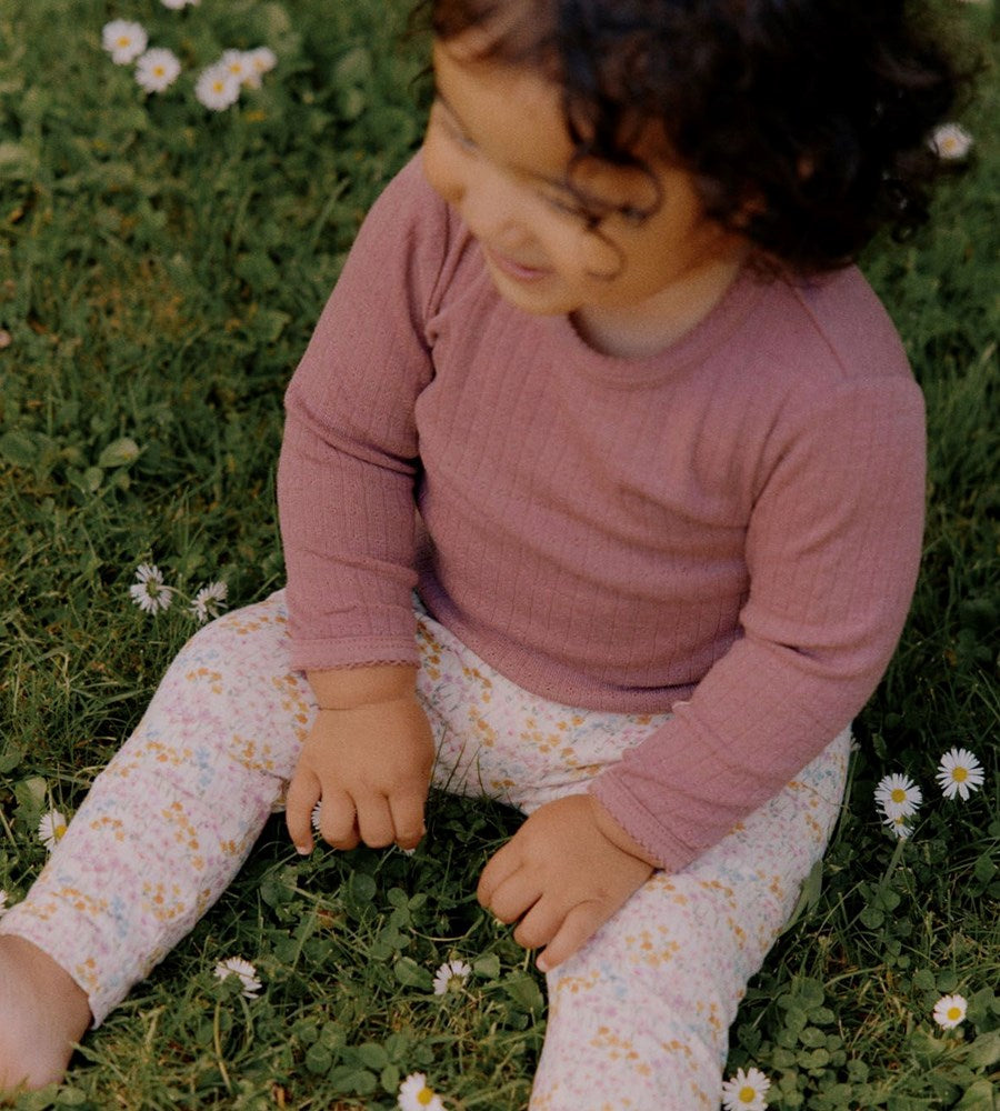 Nature Baby Leggings Wildflower Mountain Print