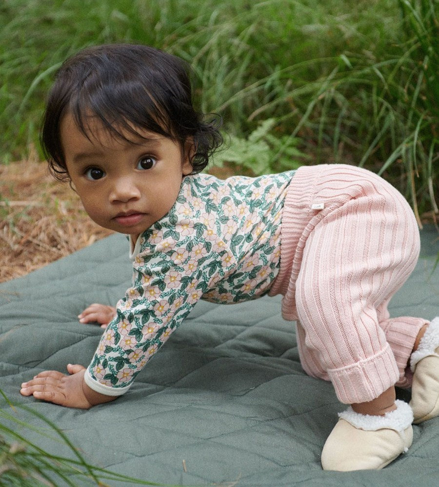 Nature Baby | Long Sleeve Bodysuit | Garland Print