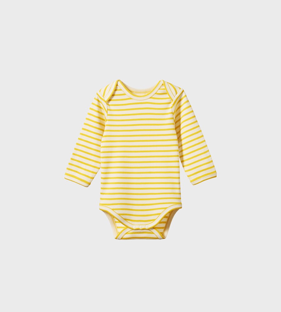 Nature Baby I Long Sleeve Bodysuit I Sunburst Sailor Stripe