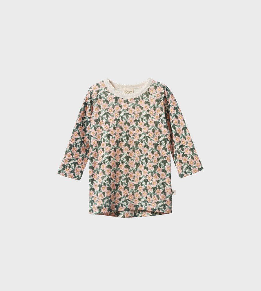 Nature Baby | Long Sleeve Cloud Tee | Garland Print