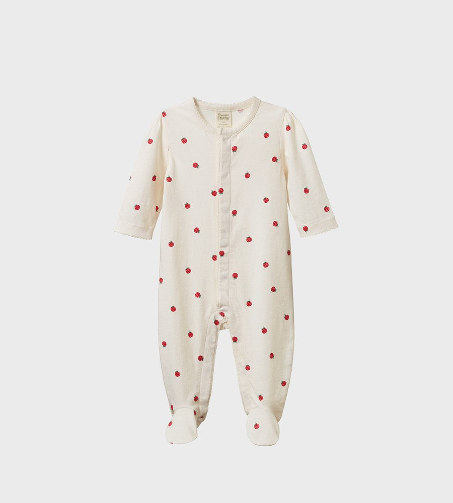 Nature Baby I Lucy Suit I Raspberry Print