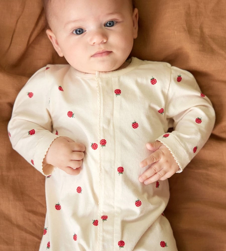 Nature Baby I Lucy Suit I Raspberry Print