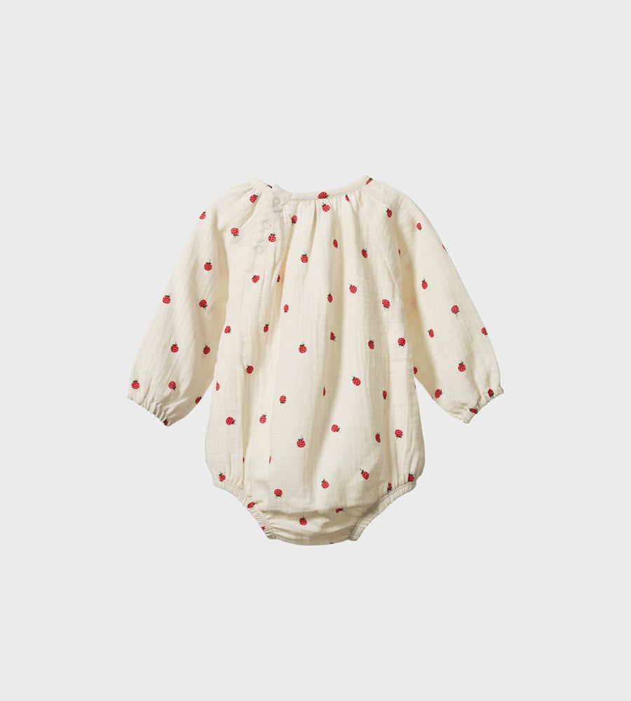 Nature Baby I Meadow Bodysuit I Raspberry Print