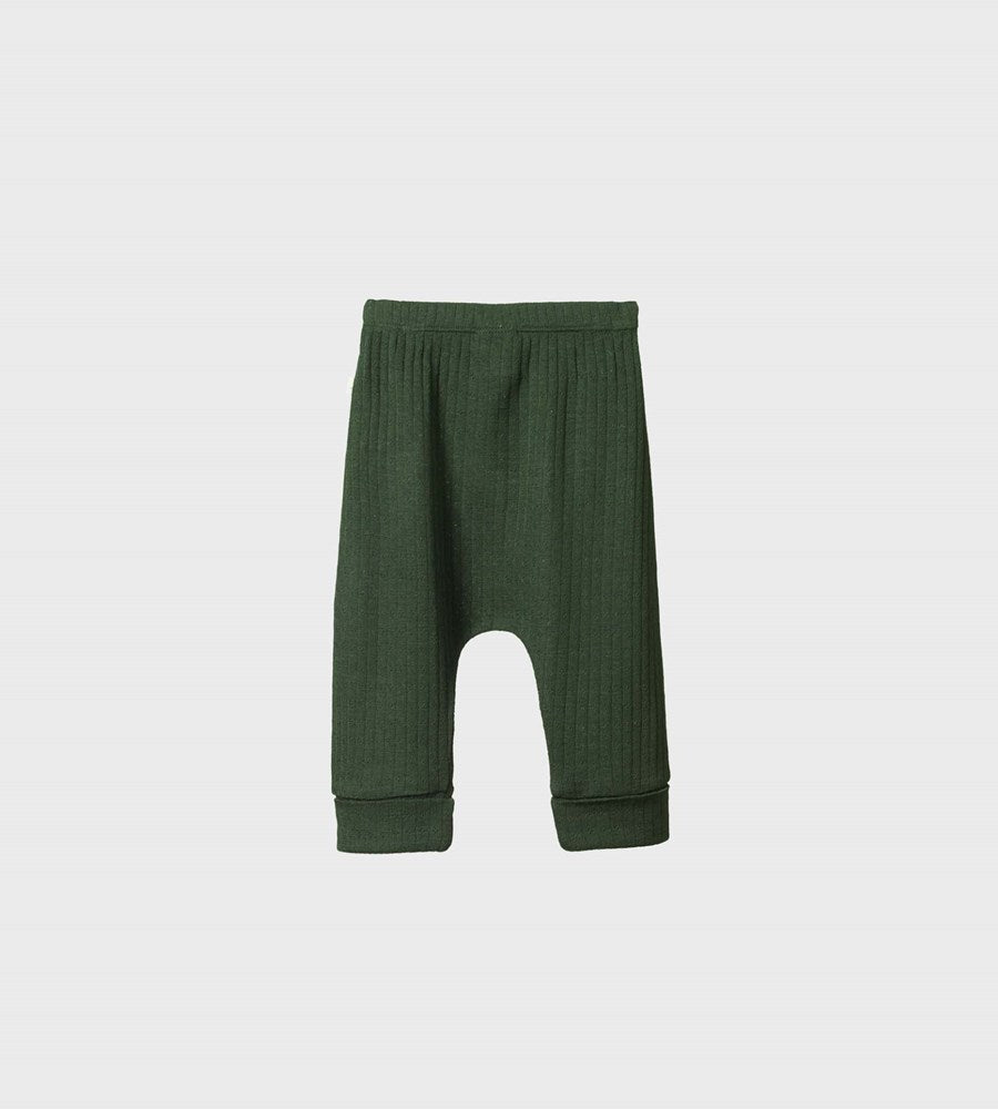 Nature Baby | Mer Ess Drawstring Pants Pointelle | Thyme