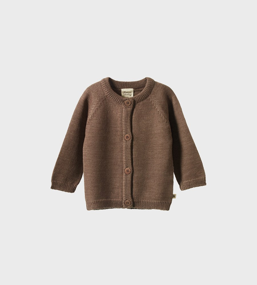 Nature Baby | Merino Knit Cardigan | Cub Marl