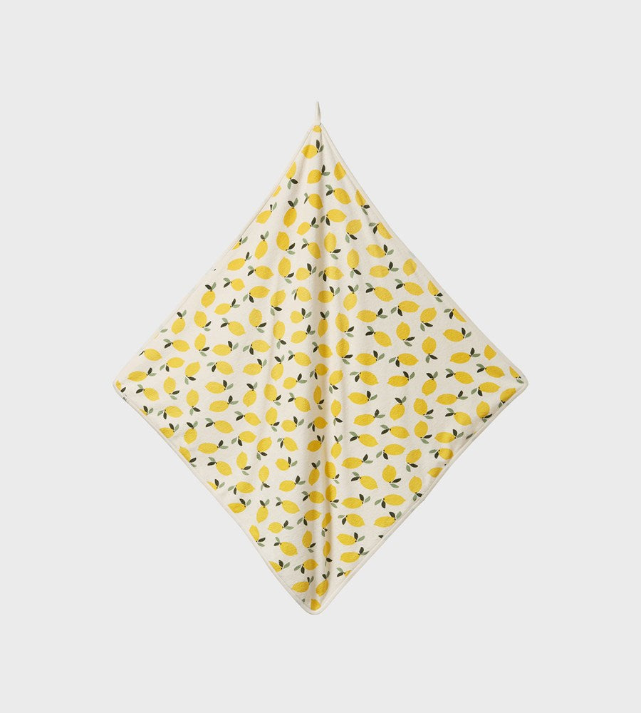 Nature Baby | Organic Cotton Hooded Towel | Lemon Print