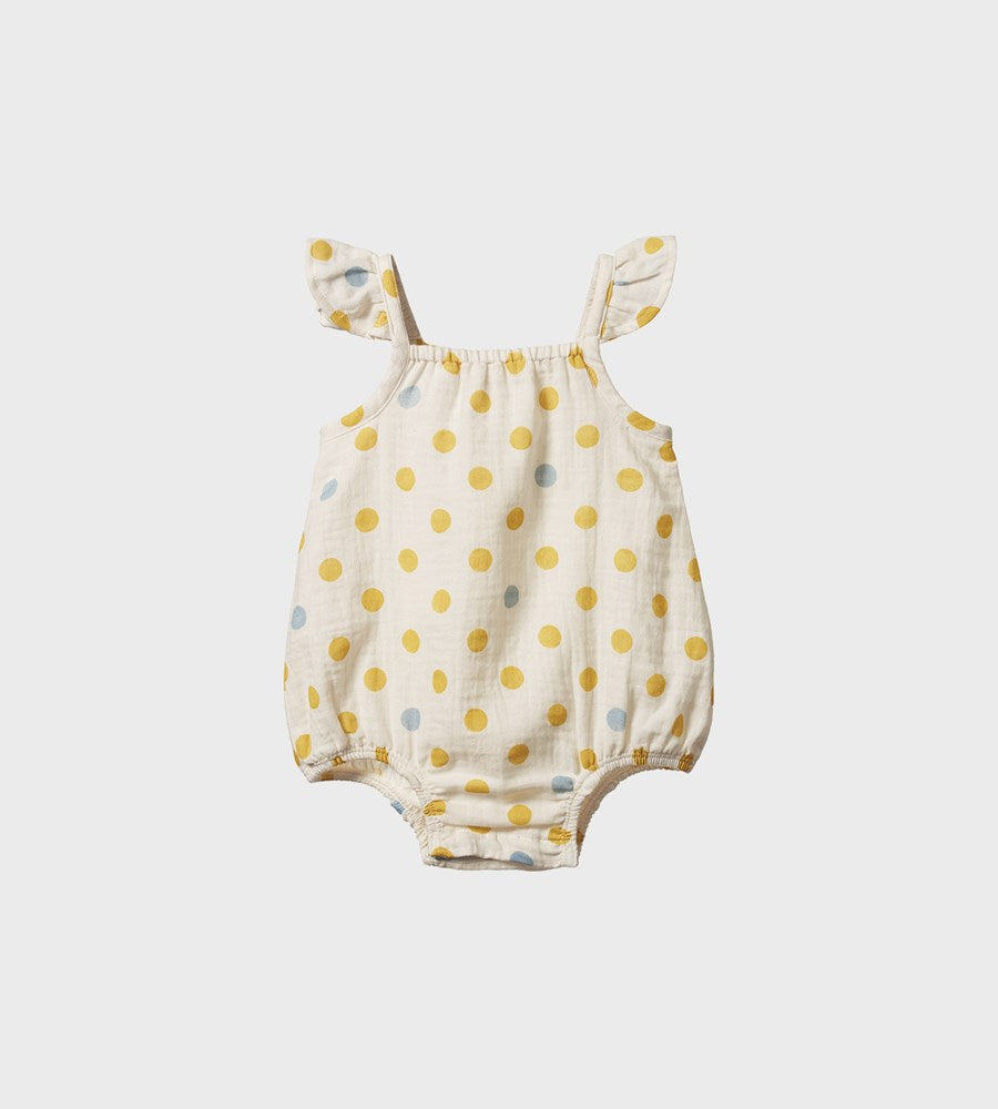 Nature Baby I Petal Suit I Summer Polka Dot Print