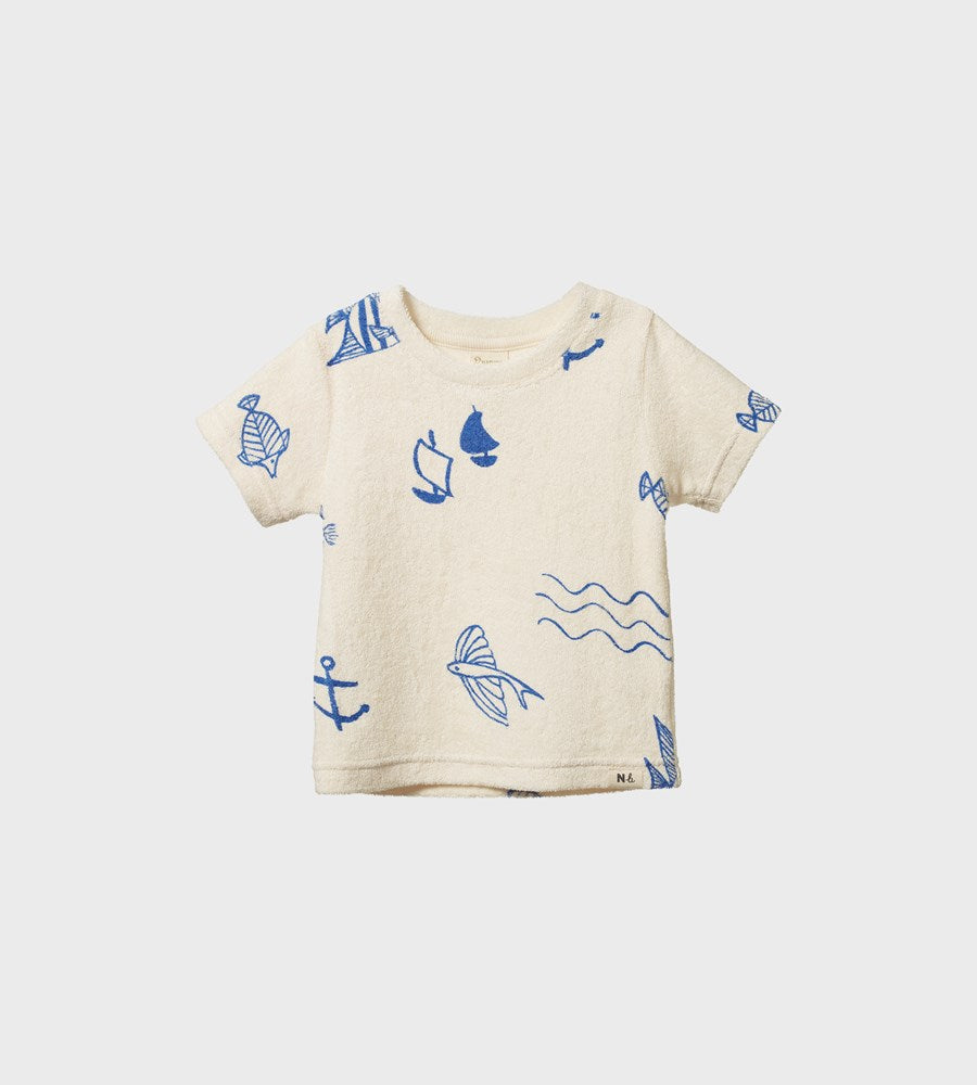 Nature Baby I River Tee Terry I Atlantic Print Terry