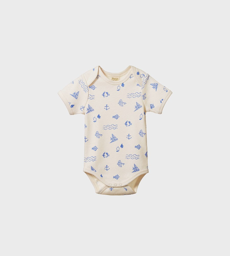 Nature Baby | Short Sleeve Bodysuit | Atlantic Print