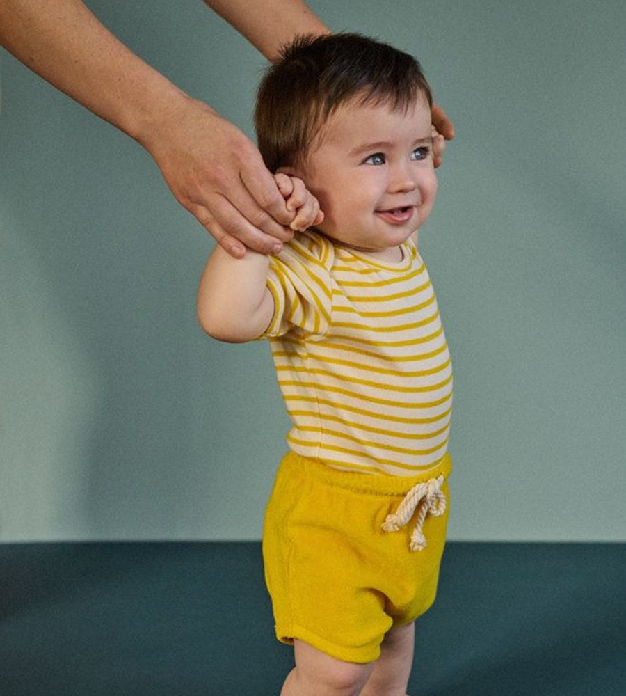 Nature Baby I Short Sleeve Bodysuit I Sunburst Sailor Stripe