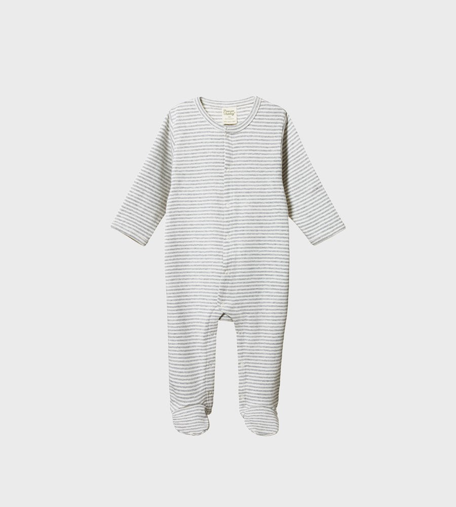 Nature Baby | Stretch & Grow | Grey Marle Stripe – Father Rabbit Limited