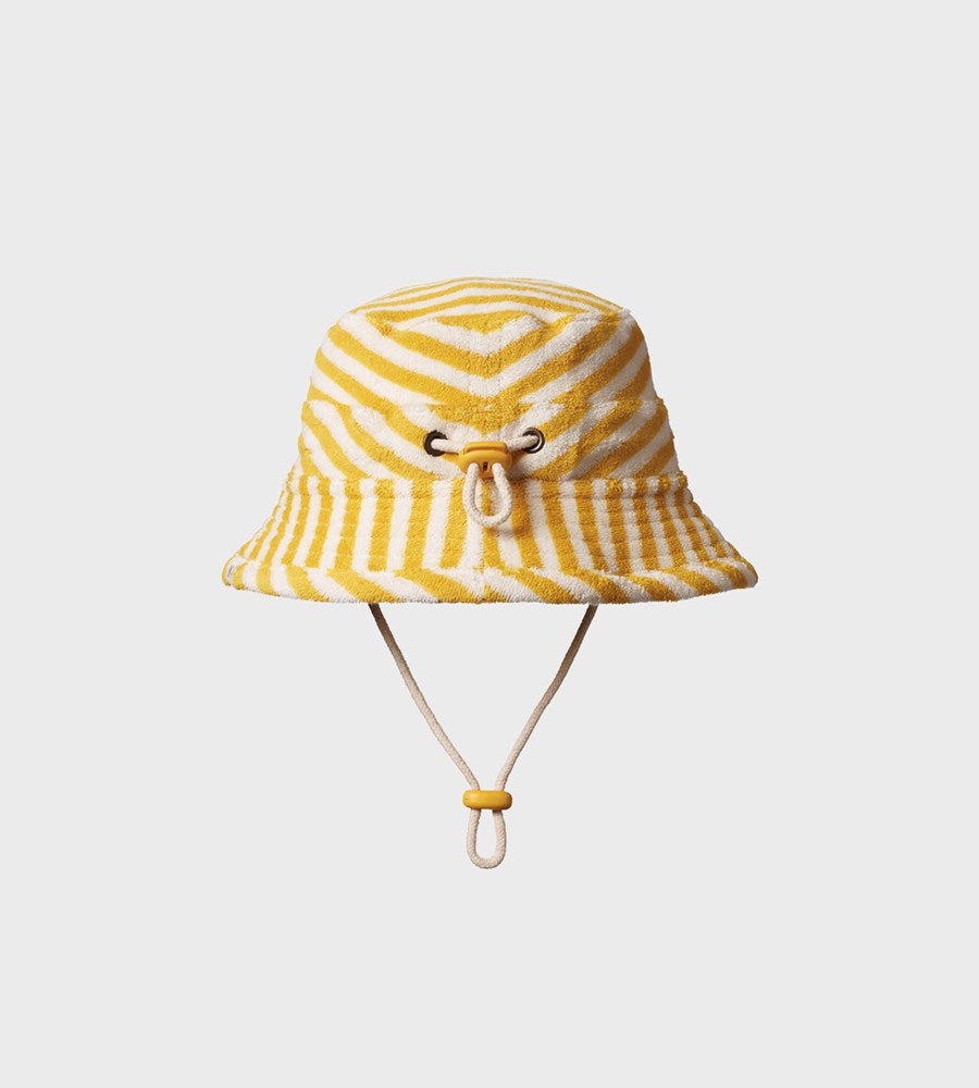 Nature Baby | Bucket Sunhat Terry | Golden Sea Stripe