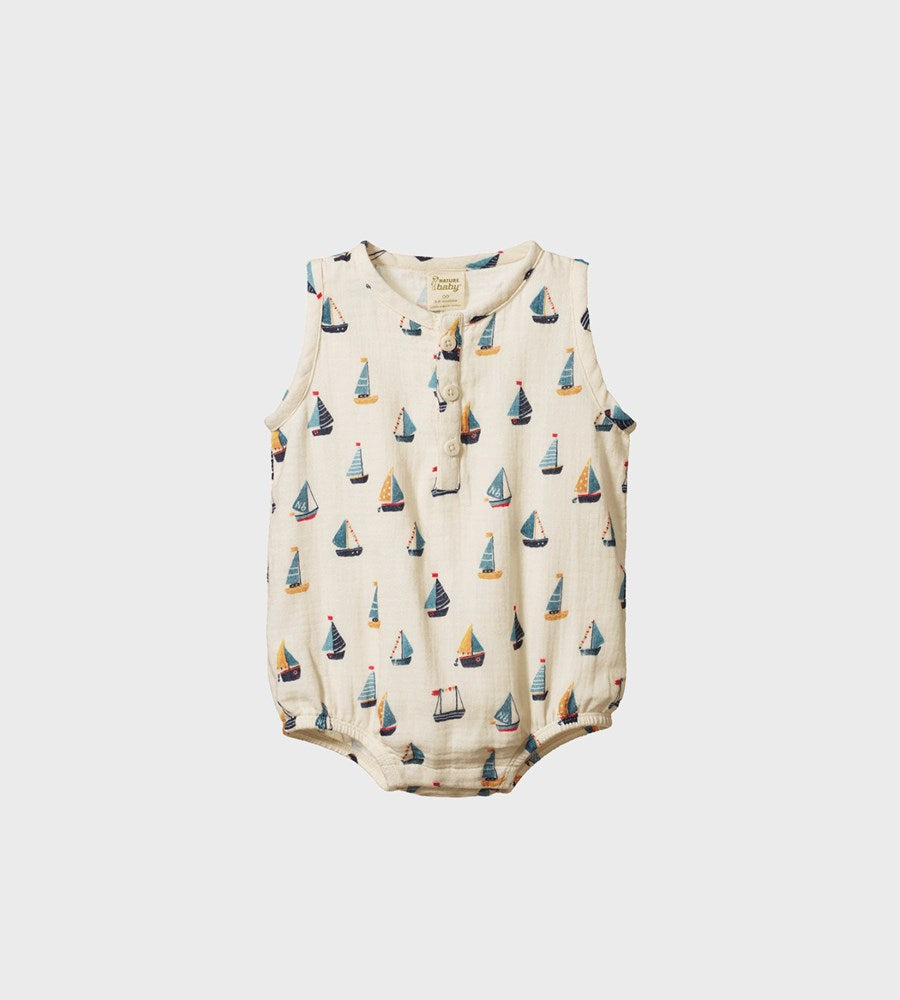 Nature Baby | Cedar Suit Muslin | Regatta Print