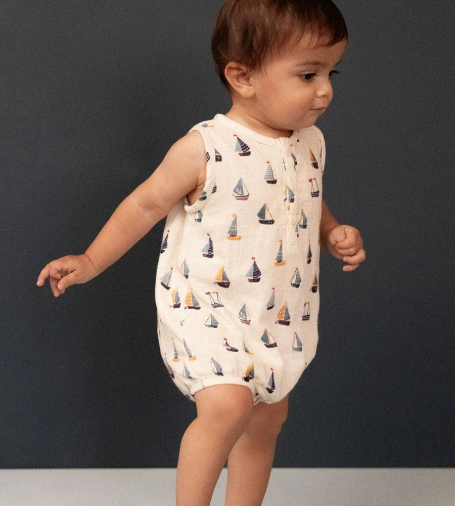 Nature Baby | Cedar Suit Muslin | Regatta Print