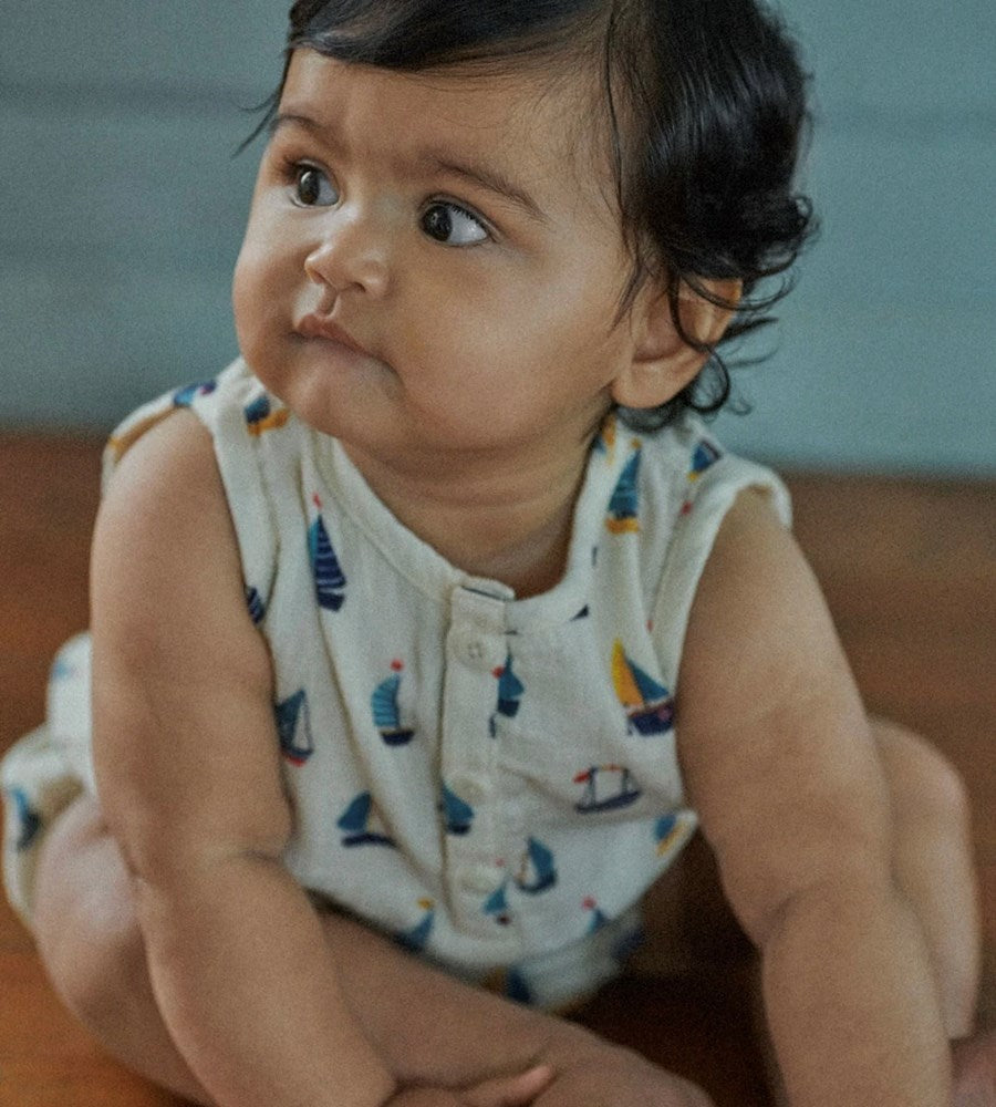 Nature Baby | Cedar Suit Muslin | Regatta Print
