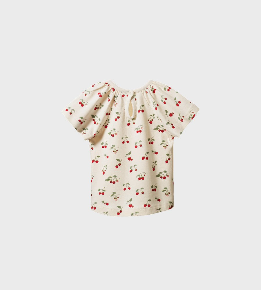 Top with cherry pattern on a white background