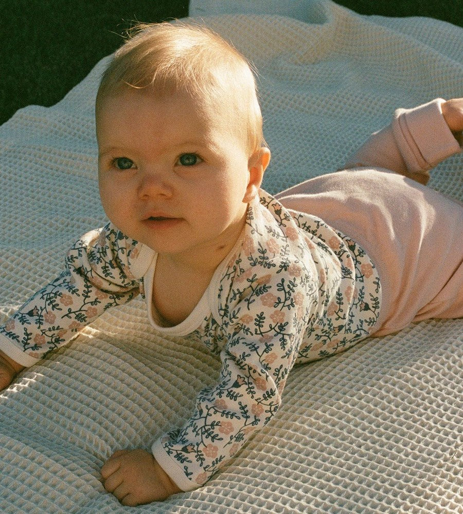 Nature Baby | Long Sleeve Bodysuit | Betsy Belle Rose Print