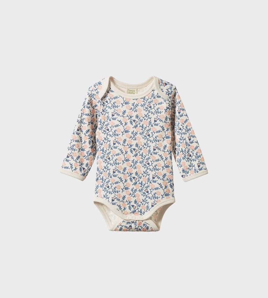 Nature Baby | Long Sleeve Bodysuit | Betsy Belle Rose Print