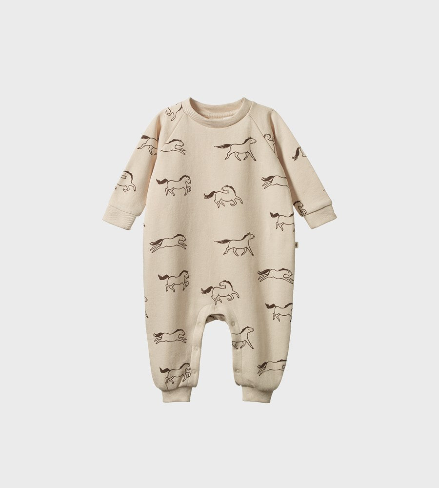 Nature Baby | Long Sleeve Juno Romper | Grande Gallop Print