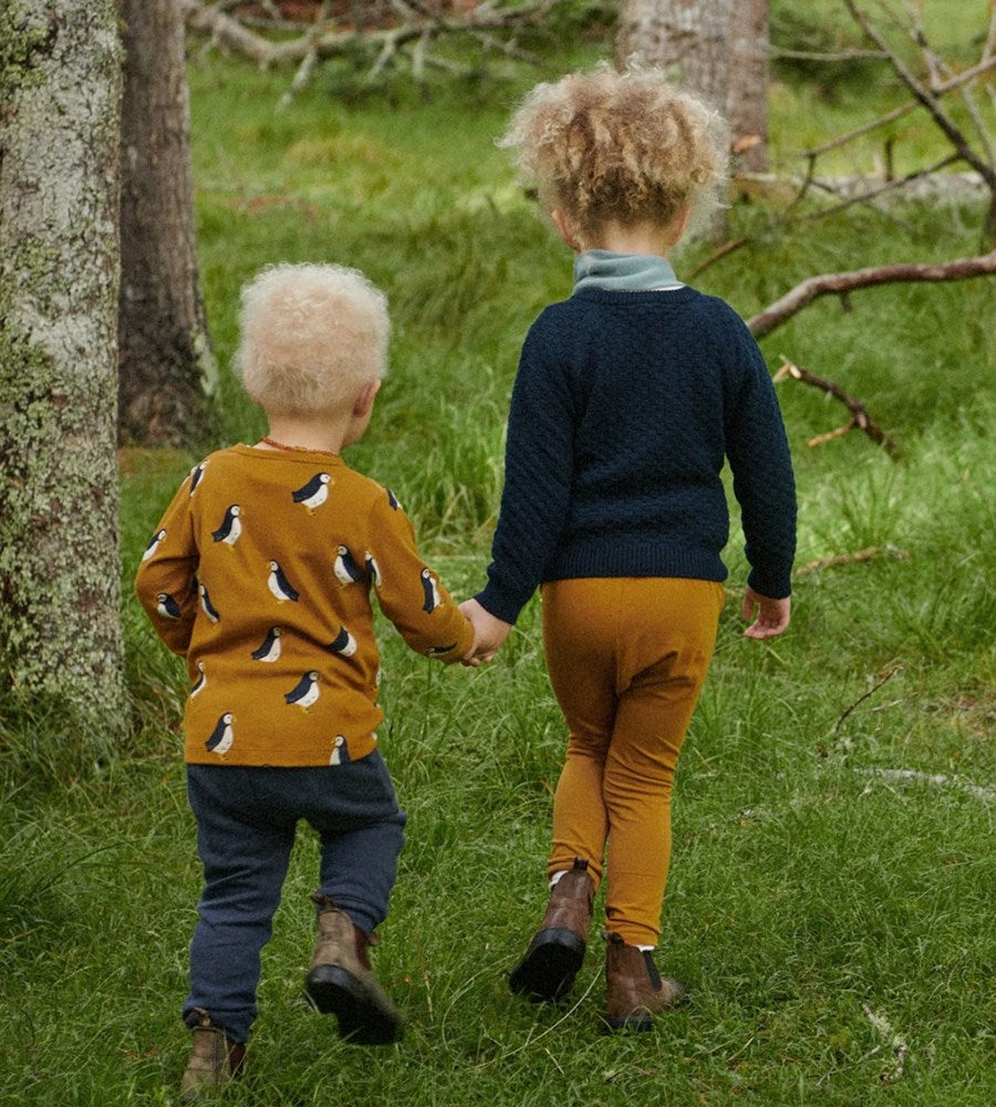 Nature Baby I Long Sleeve River Tee I Puffin Toffee Print