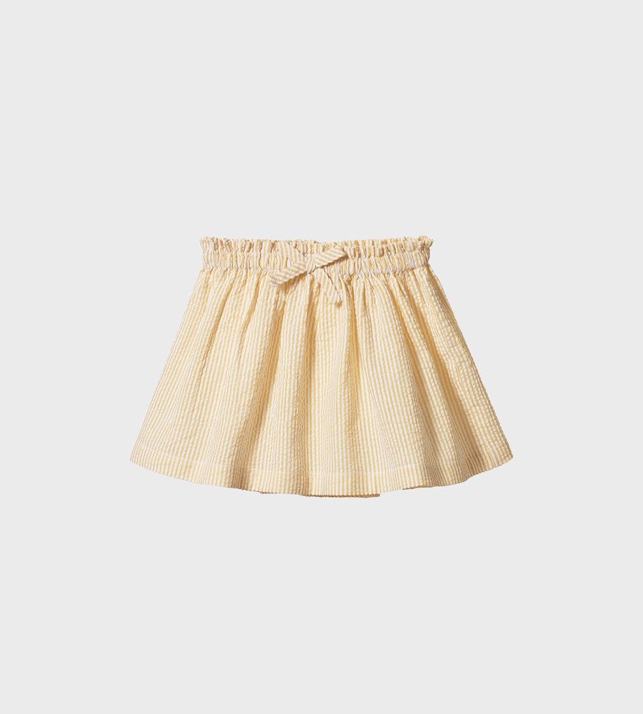 Nature Baby | Orchard Skirt Seersucker | Golden Stripe