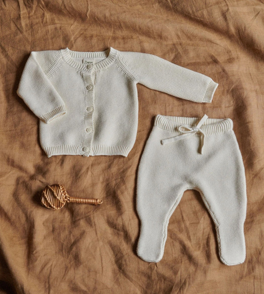Pepi cardigan and footed romper