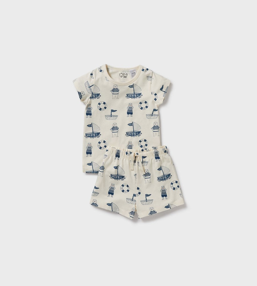 Wilson & Frenchy | Organic Short Sleeve Pyjamas | Nautical Bear