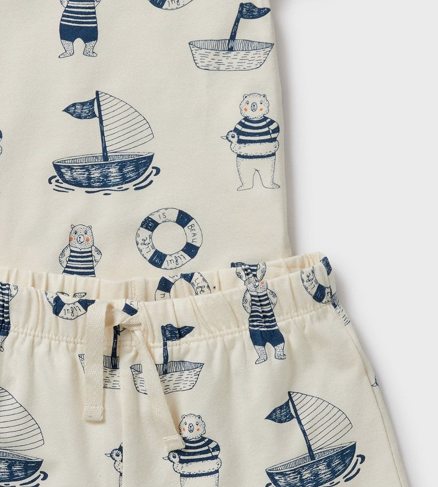 Wilson & Frenchy | Organic Short Sleeve Pyjamas | Nautical Bear