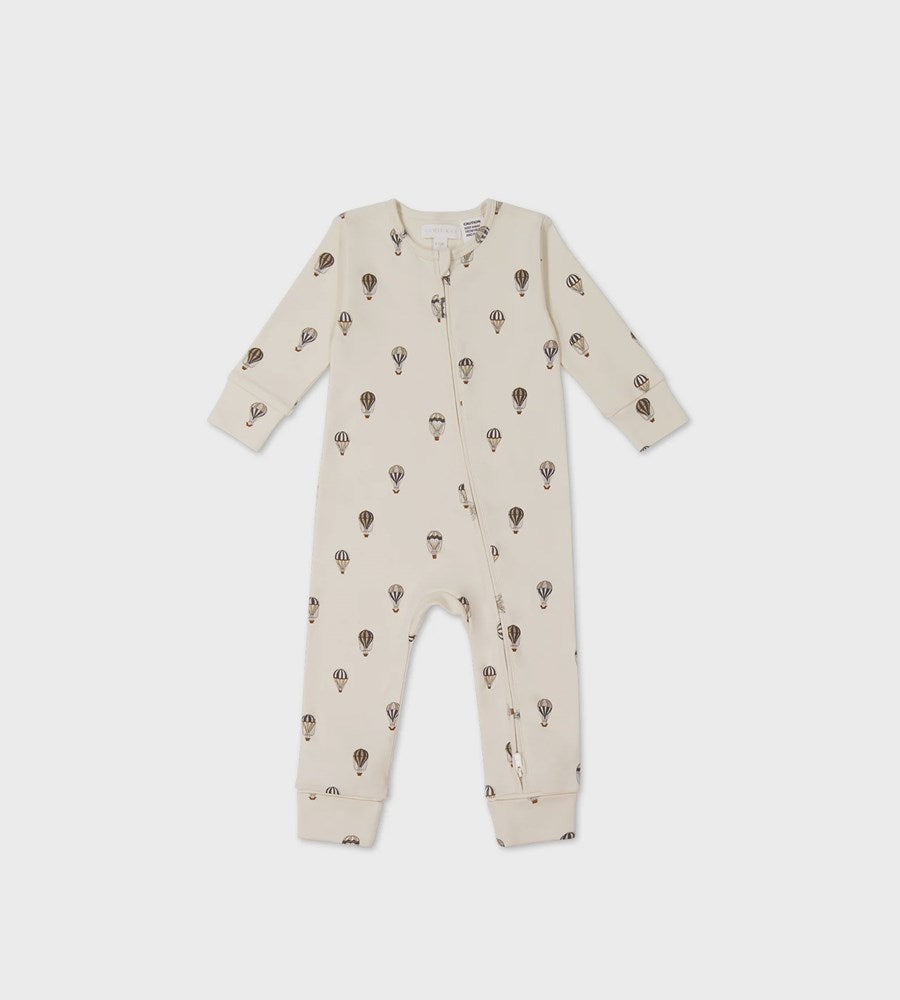 Jamie Kay | Organic Cotton Reese Zip Onepiece | Montgolfiere Cloud