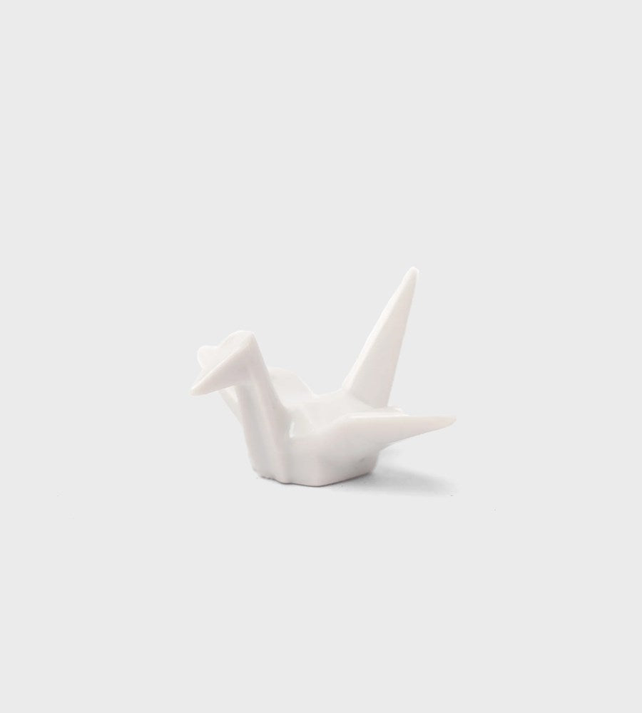 Origami Crane Chopstick Rest | White
