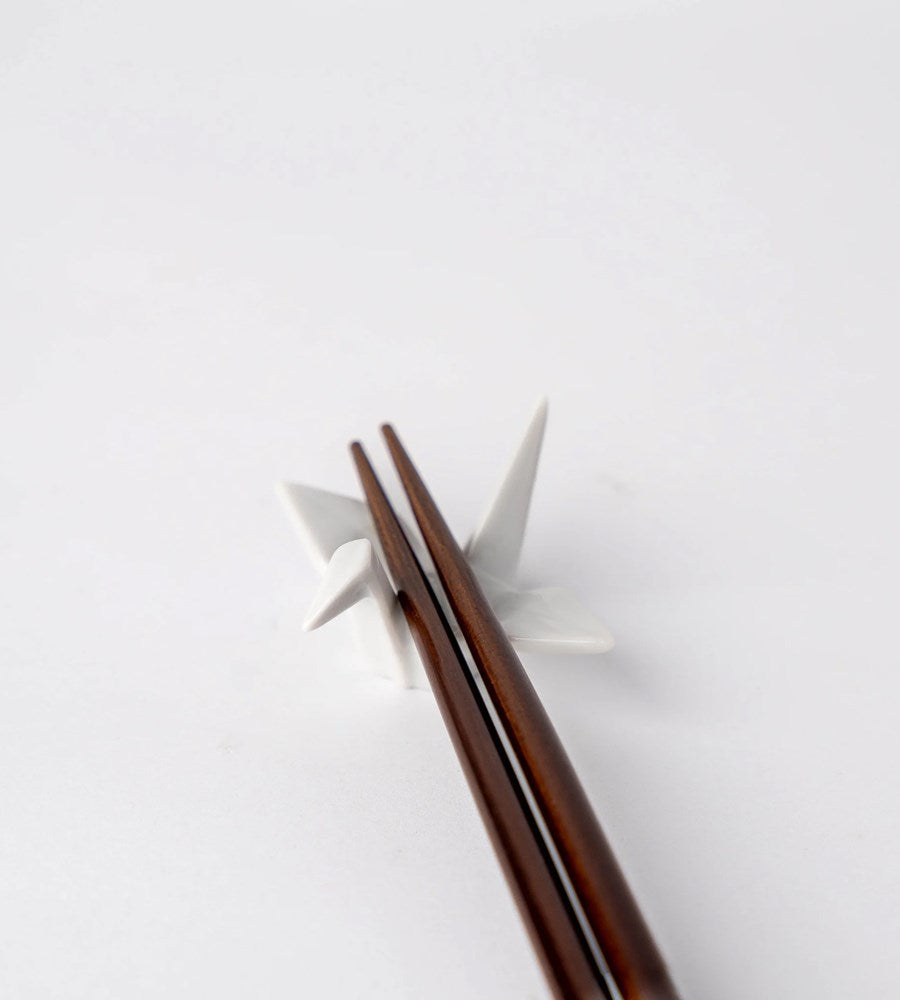 Origami Crane Chopstick Rest | White