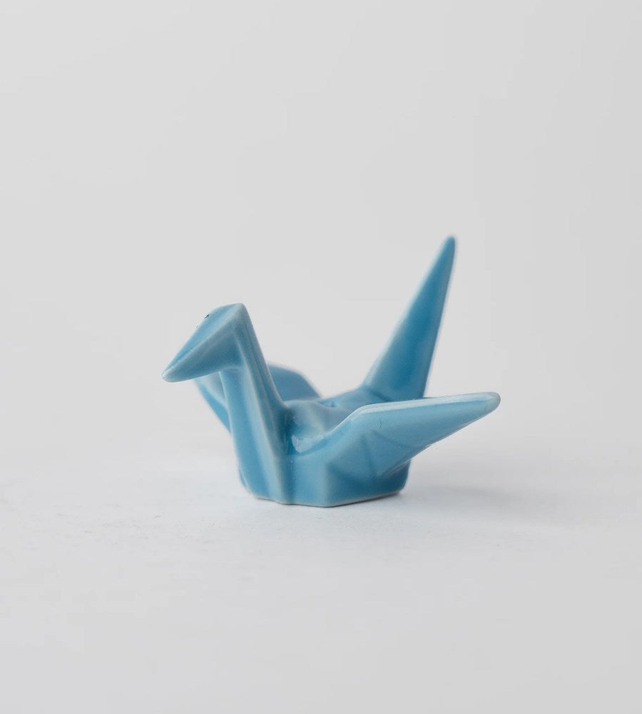 Origami Crane Incense Stand Light Blue