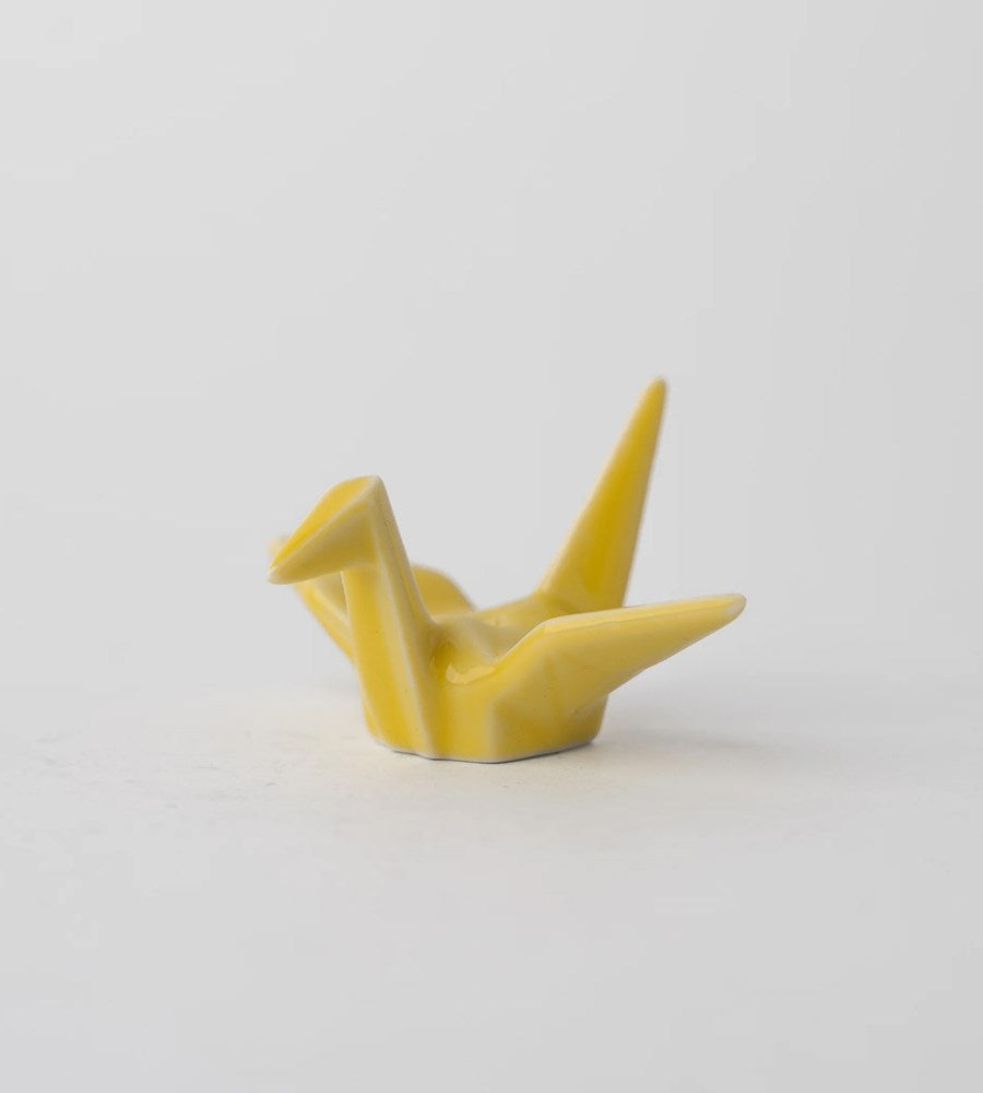 Origami Crane Incense Stand Yellow