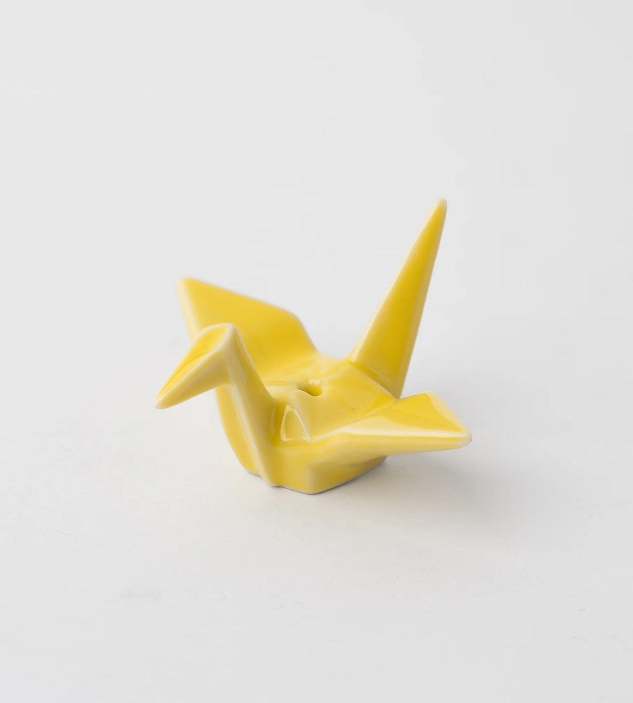 Origami Crane Incense Stand Yellow