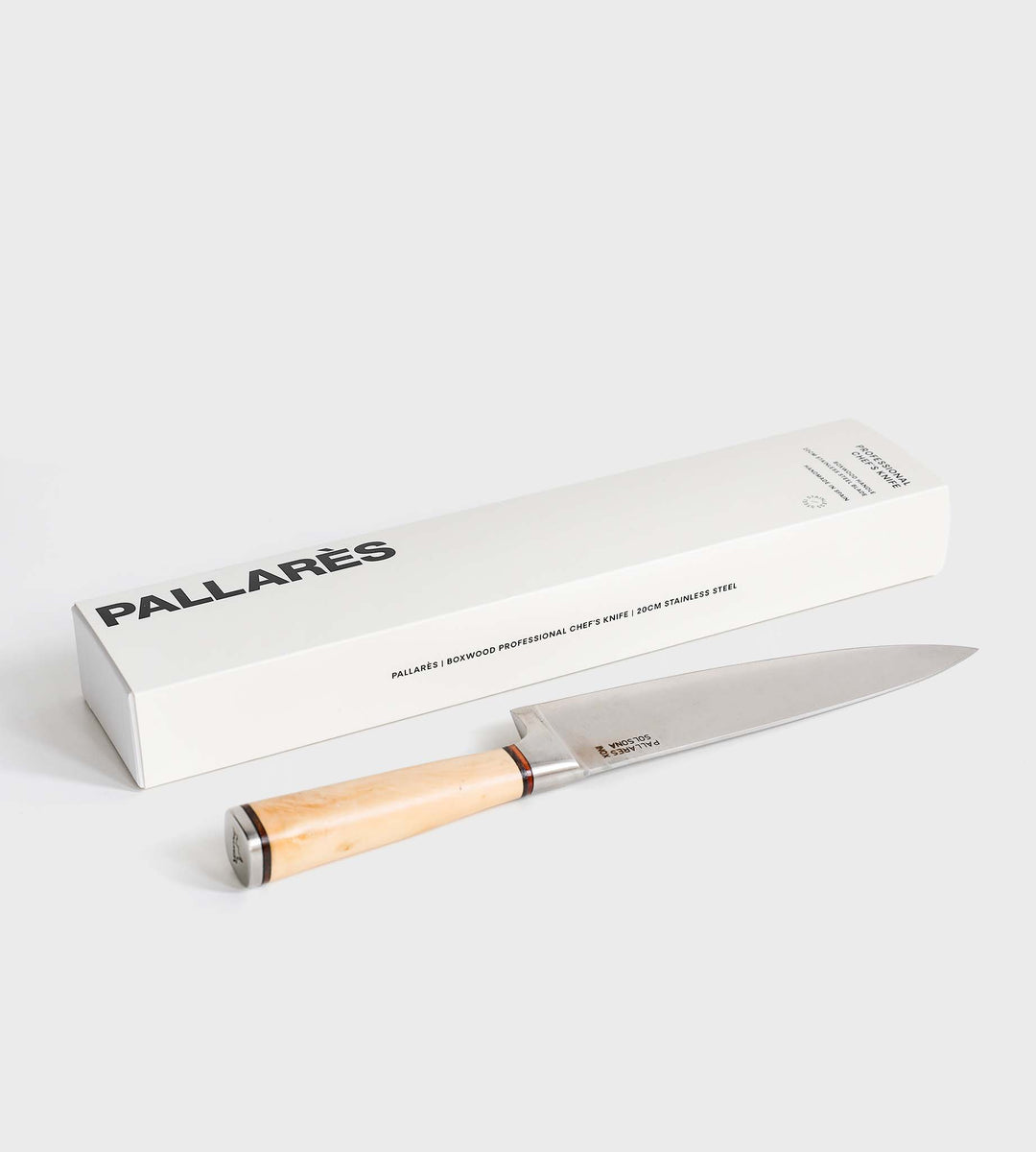 Pallares | Boxwood | Chef's Professional Knife | 20cm Stainless Steel Blade