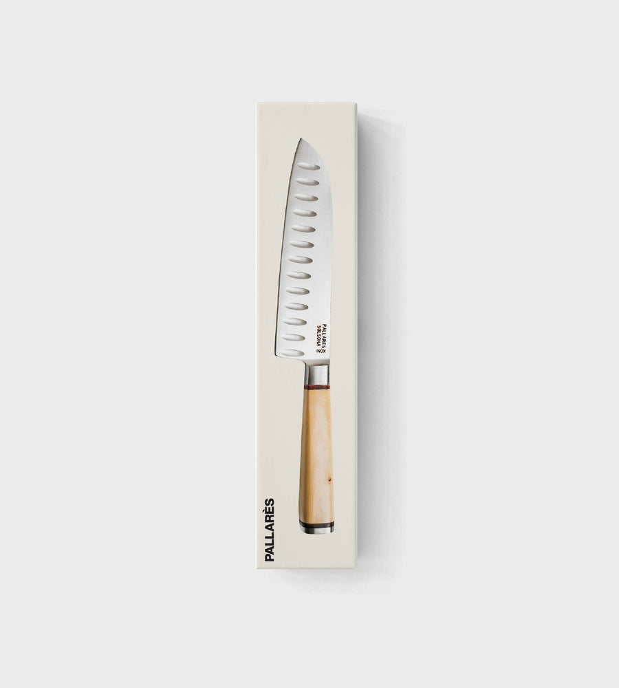 Pallares | Boxwood | Santoku Professional Knife | 17cm Stainless Steel Blade