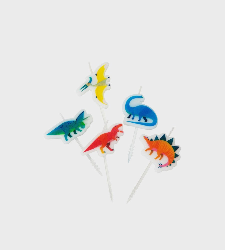 Party Dinosaur Shaped Candles | 5 Pack