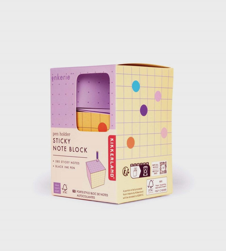 Pen Holder Sticky Note Block