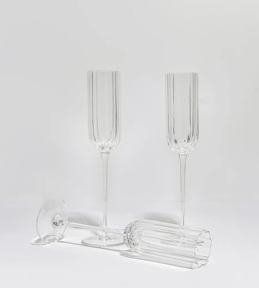 Petal Champagne Flute | Clear- Set of 4