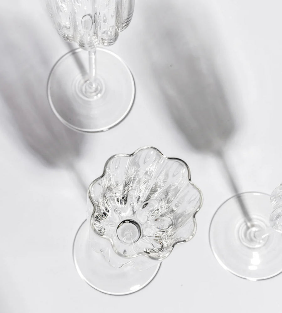 Petal Champagne Flute | Clear- Set of 4