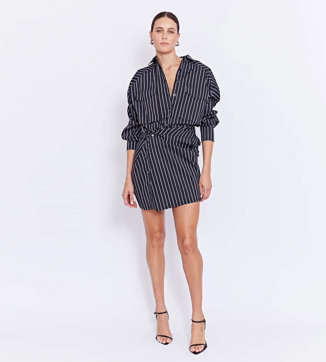 Pfeiffer | Fenton Twist Dress | Black Stripe