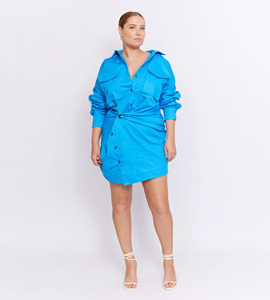 Pfeiffer | Forbes Mini Twist Dress | Blue