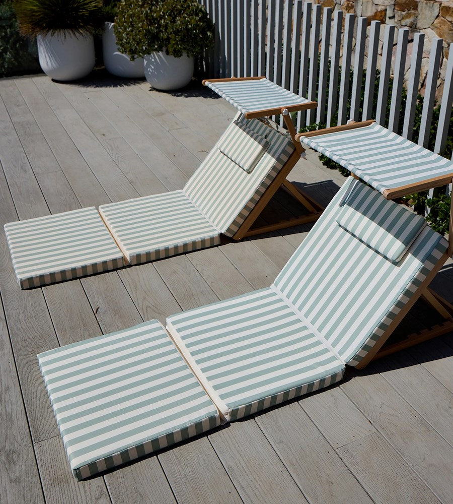 SunnyLife | Pool House Daybed | Sea Sage Stripe