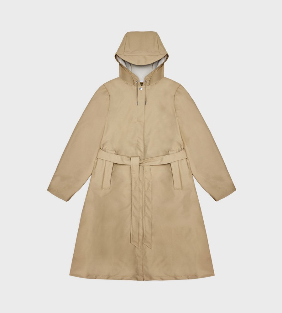 Rains | A-Line Longer Jacket W3 | Sand