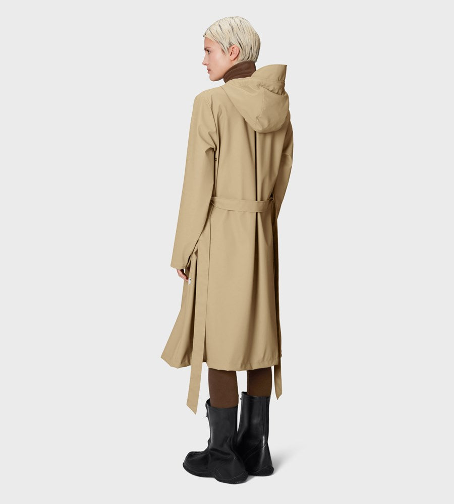 Rains | A-Line Longer Jacket W3 | Sand