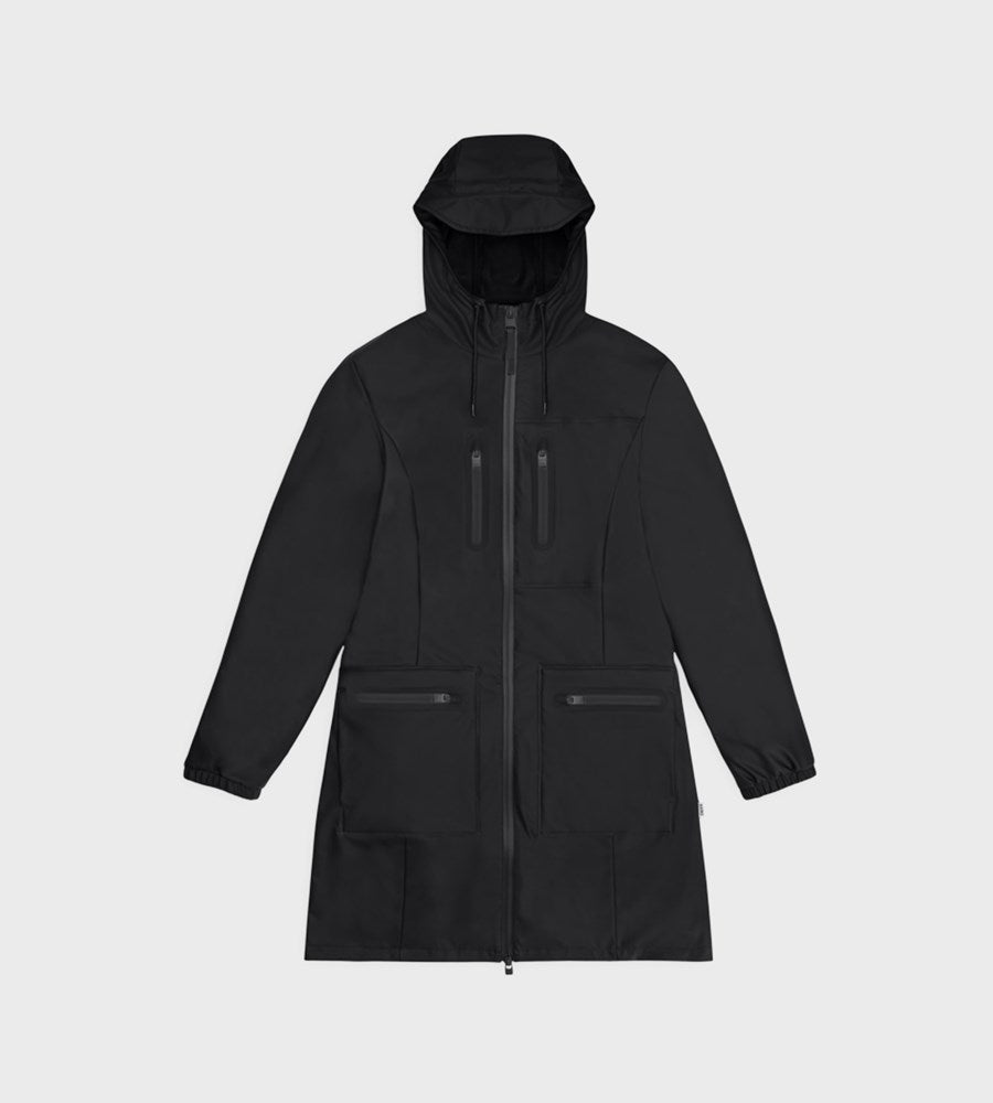 Rains | Cargo Curve Jacket | Black