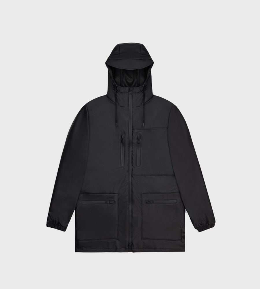 Rains | Cargo Long Jacket W3 | Black