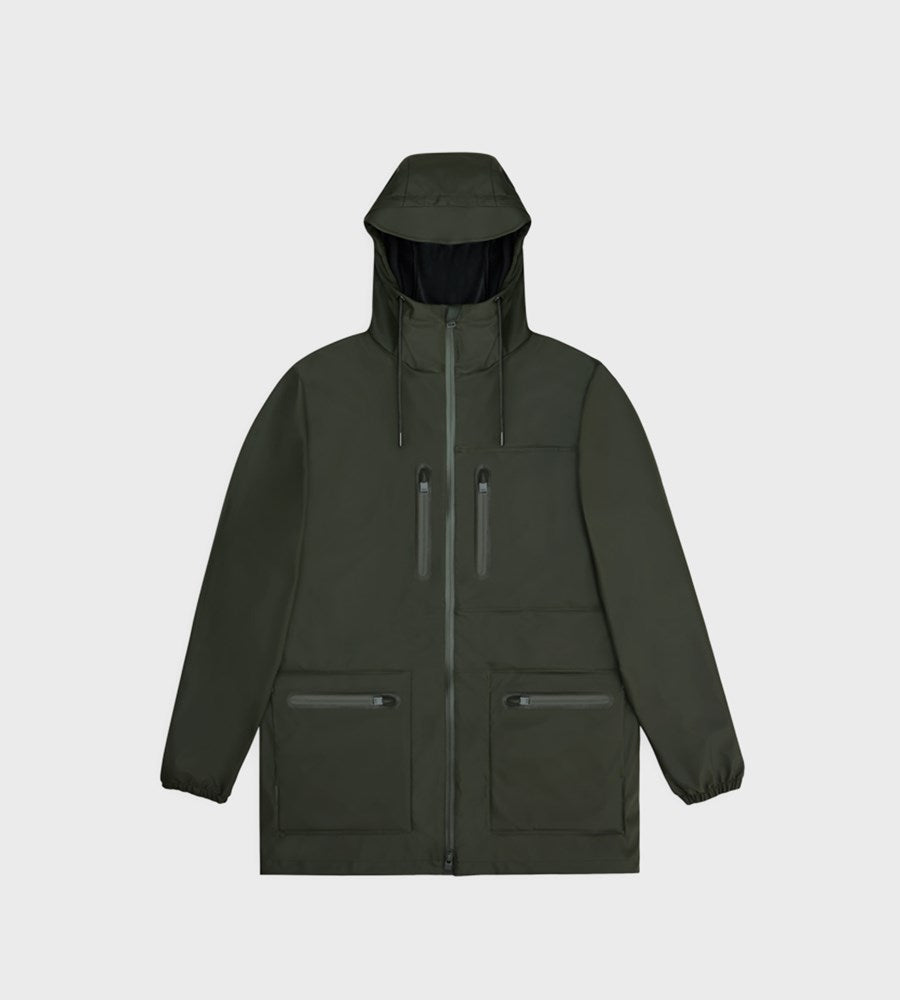 Rains | Cargo Long Jacket W3 | Green